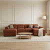 Alaya U Shape Storage Sofabed Rust - Pre Order
