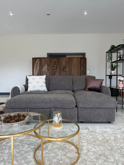 Moscow Universal Corner Sofabed With Storage - Brown