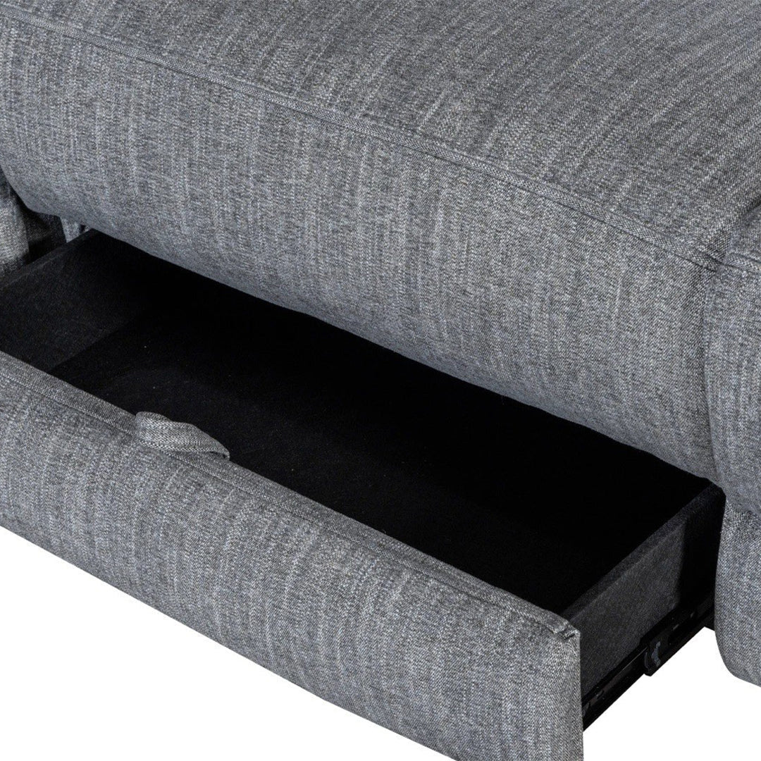 Hercules Express Fabric Electric Recliner Modular Corner Sofa - Grey