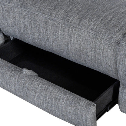 Hercules Express Fabric Electric Recliner Modular Corner Sofa - Grey