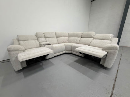 Owen Electric Recliner Modular Corner Sofa - Beige