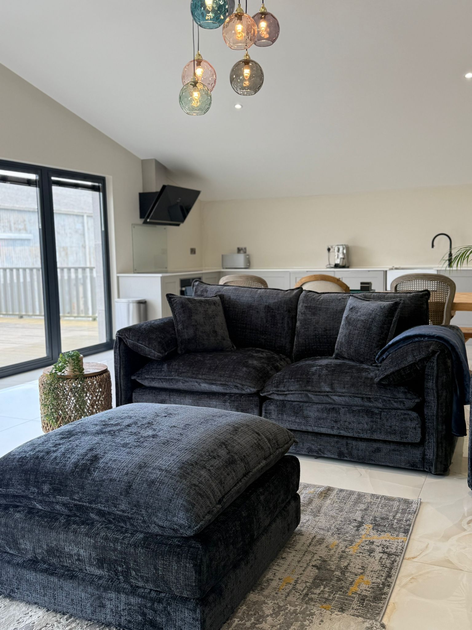 Solaya 3+2 Seater Sofa - Black