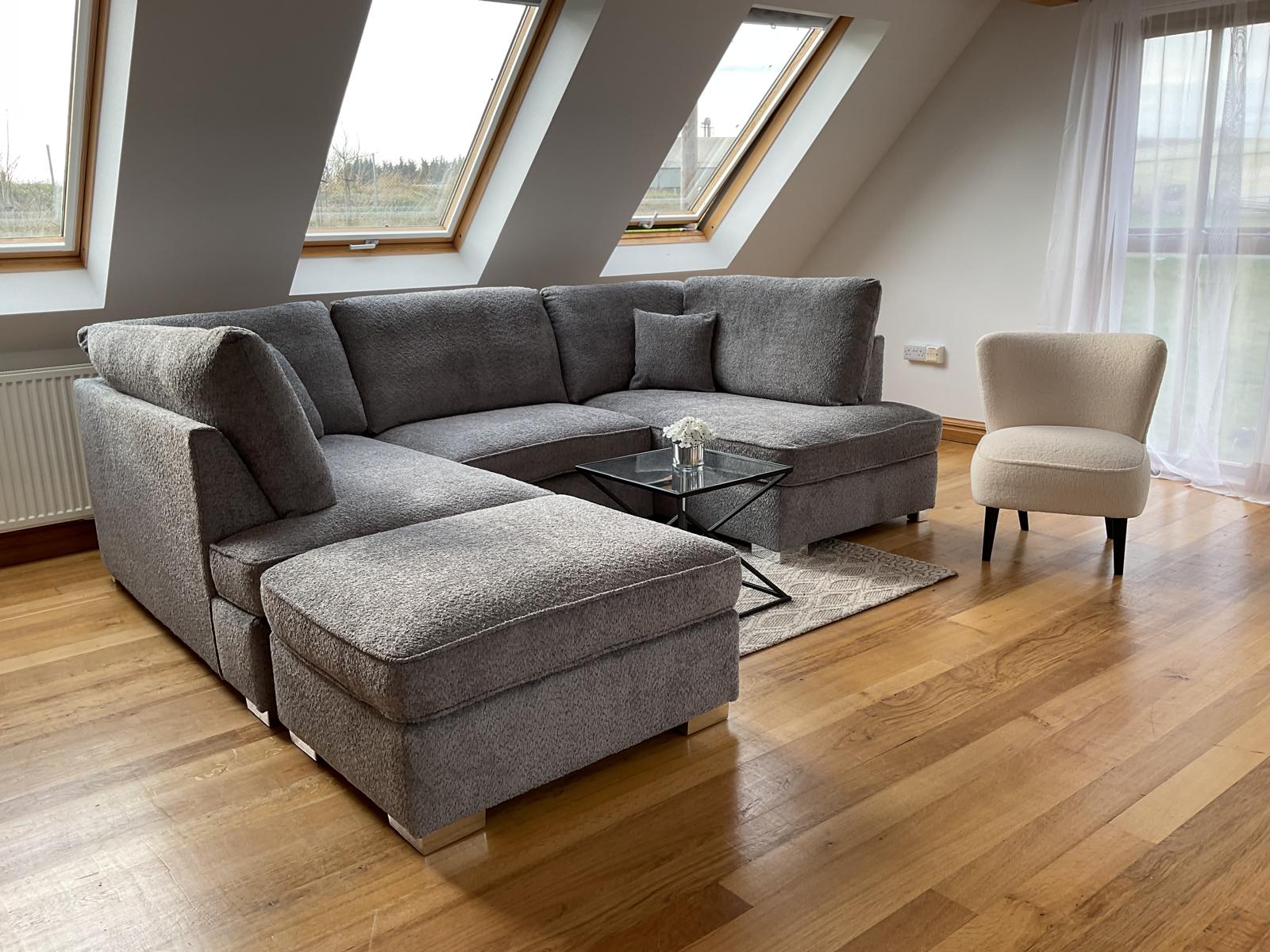 Carnaby Boucle U Shape Corner Sofa