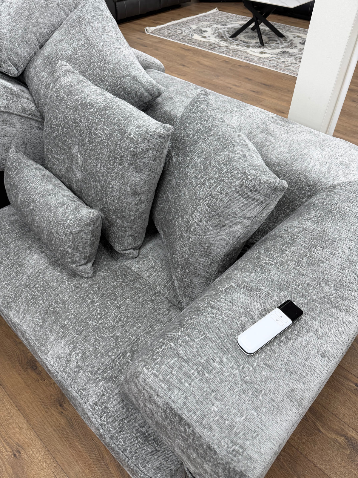 Brooklyn Electric Storage Right Hand Sofa Bed - Silver