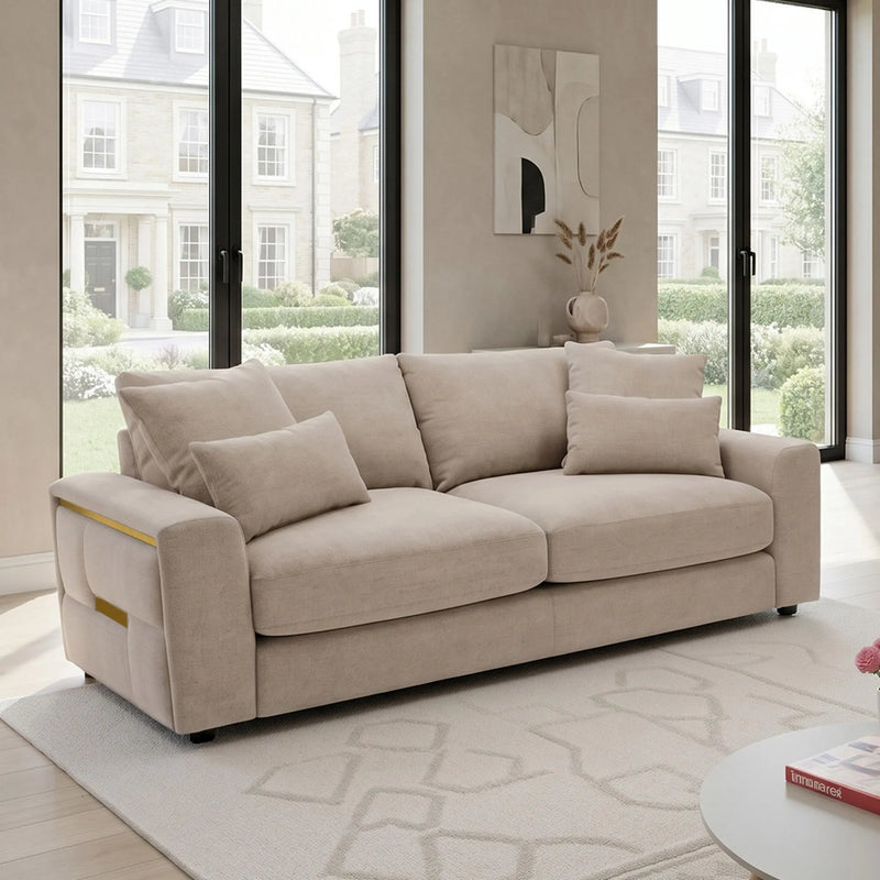 Jupiter 3 Seater Sofa - Beige