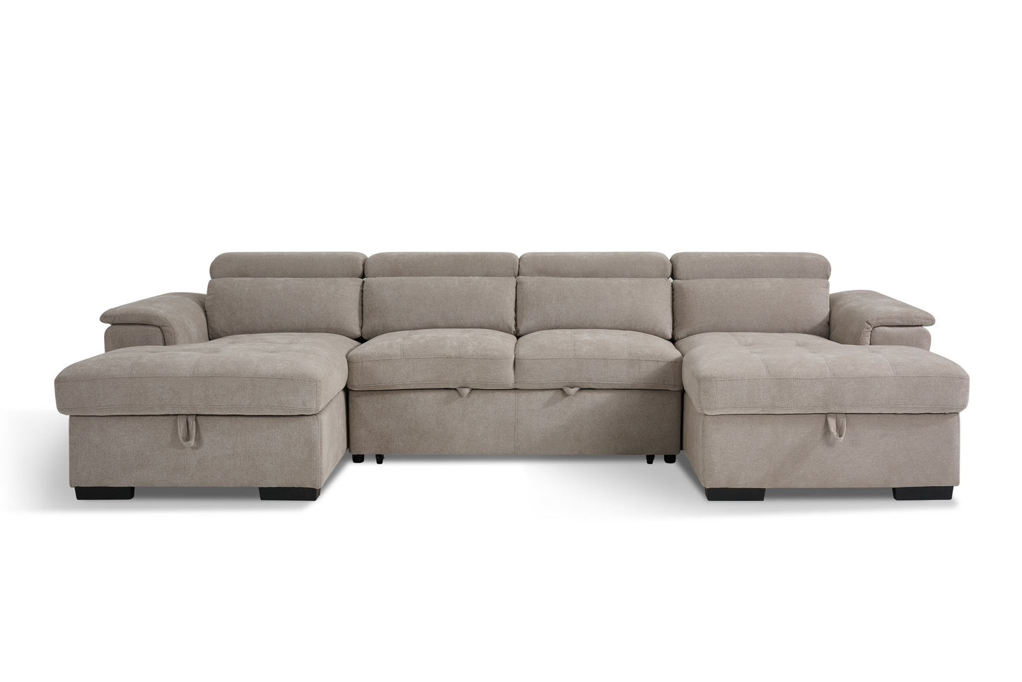 Alaya Storage U Shape Sofabed - Beige