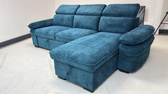 Hudson Universal Corner Sofa Bed - Blue