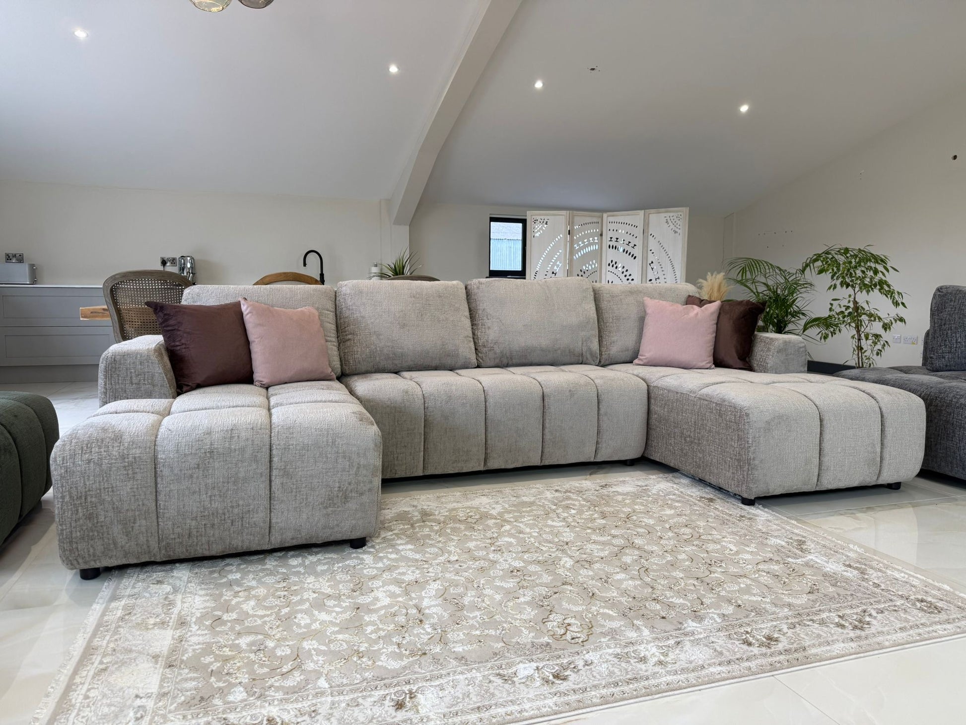 Shanghai Luxury U Shape Sofa Bed - Beige