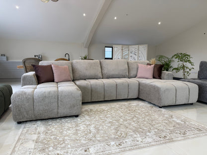 Shanghai Luxury U Shape Sofa Bed - Beige