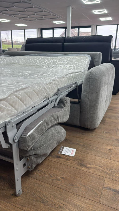 Athens 3 Seater Sofabed - Grey ( Free Mattress )