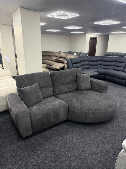 Denver Sofa Black Electric Recliner Right Hand