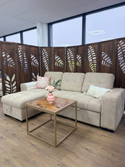 Palermo Universal Corner Sofabed With Storage - Beige