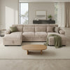 Hudson U Shape Storage Sofa Bed - Beige