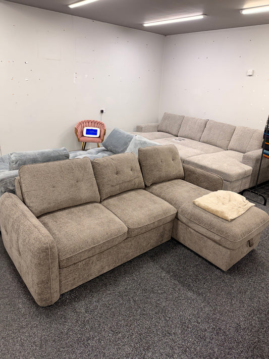 Moscow Universal Corner Sofabed With Storage - Brown