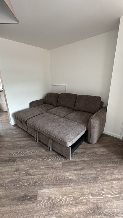 Moscow Universal Corner Sofabed With Storage - Brown