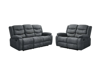 Roma 3+2 Grey Fabric Manual Recliner Sofa