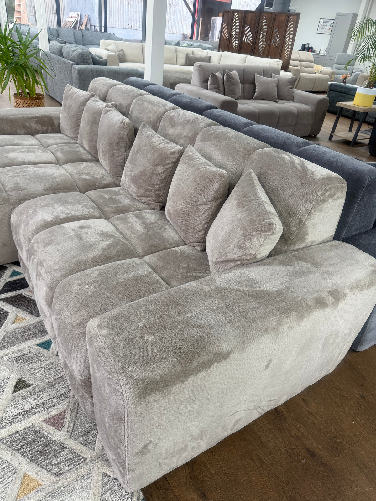 Jacob Sofa Plush Mocha Left Hand Facing Corner