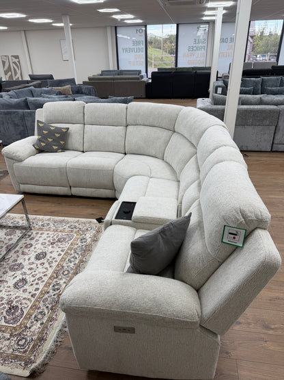 Owen Electric Recliner Modular Corner Sofa - Beige