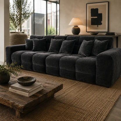 Jacob 4 Seater Sofa - Charcoal
