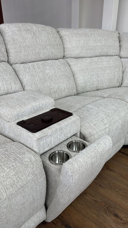 Owen Electric Recliner Modular Corner Sofa - Beige