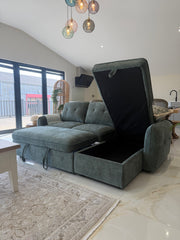 Moscow Universal Corner Sofabed With Storage - Olive