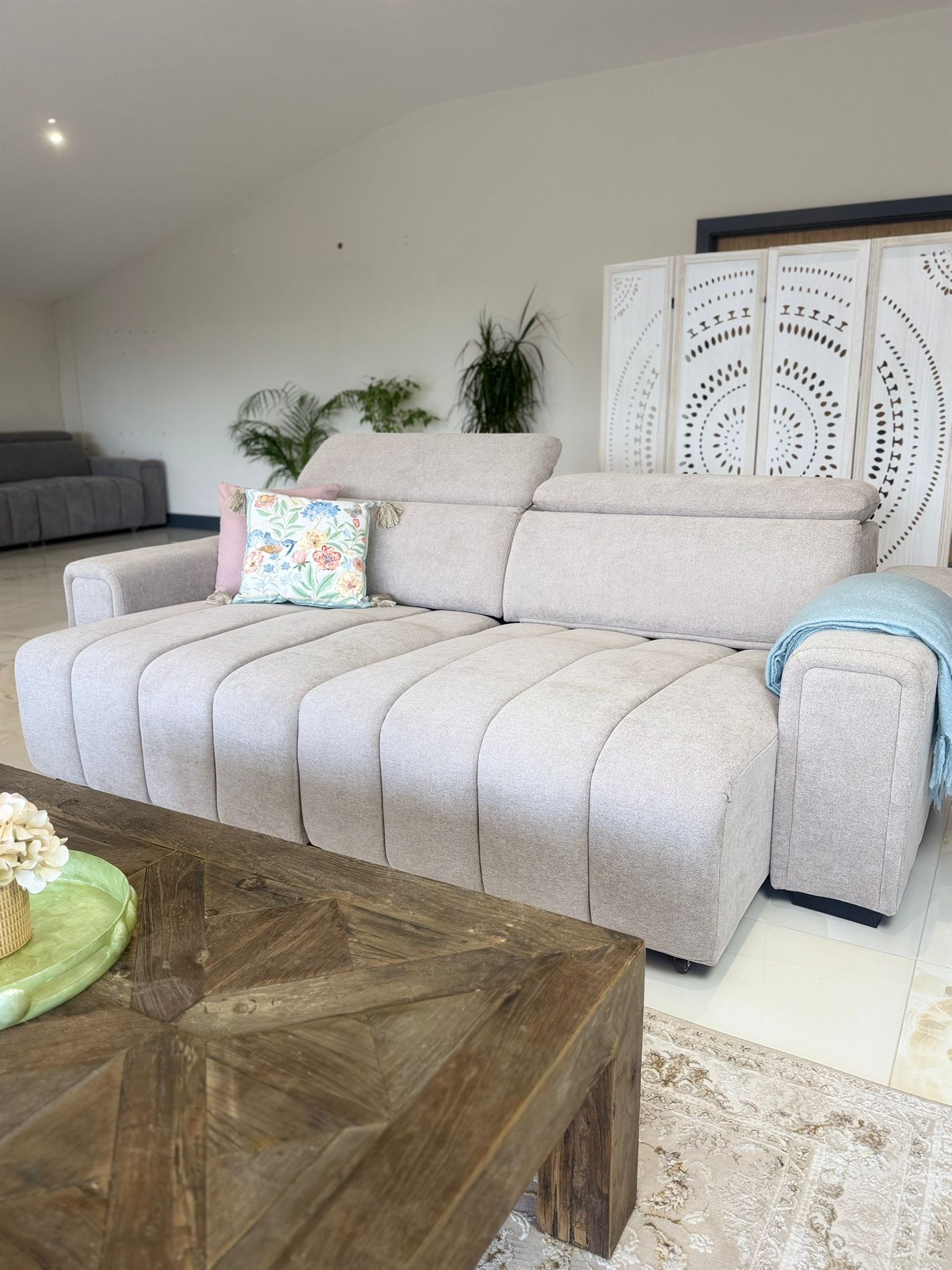 Molly 3 Seater Electric Sofa Bed - Beige