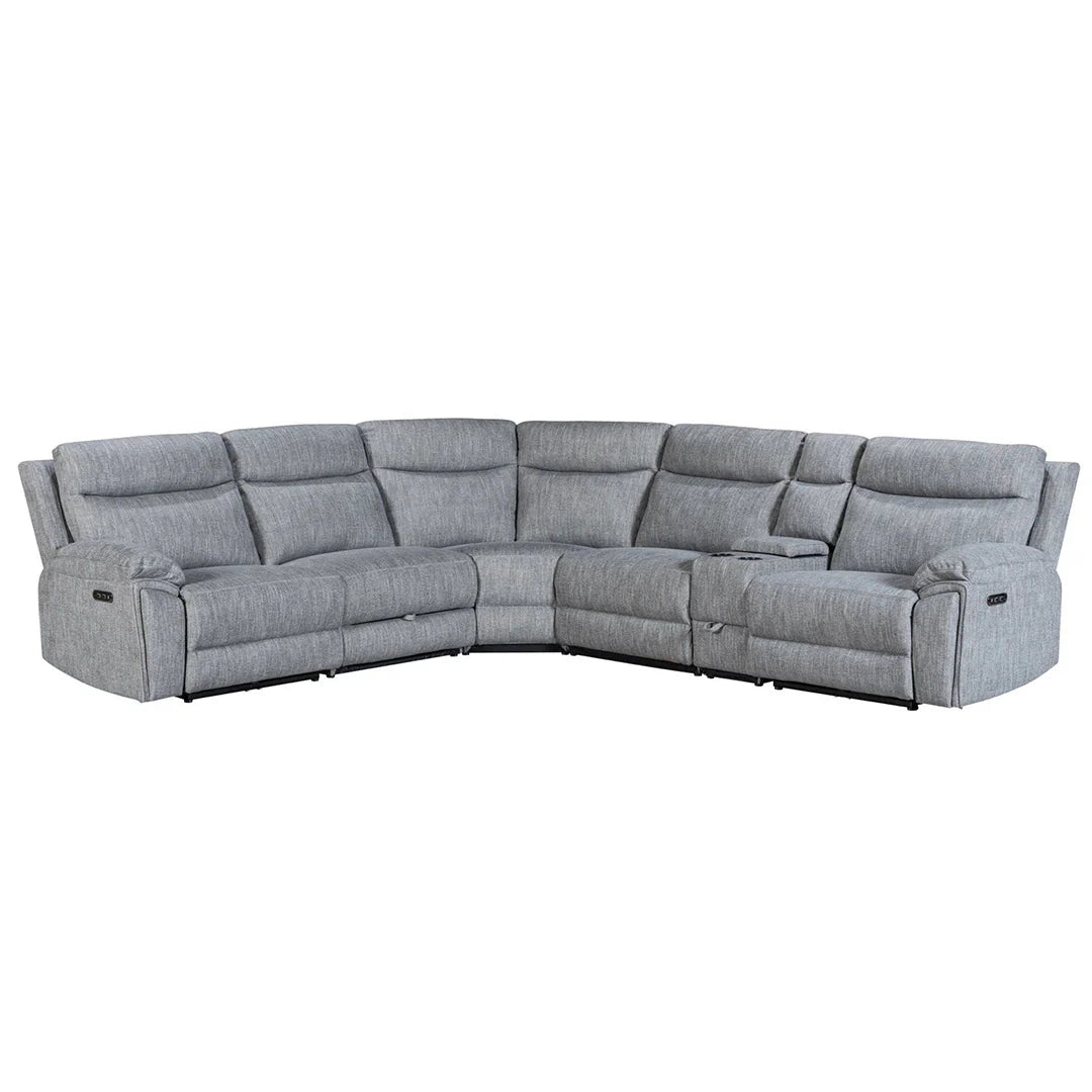 Hercules Express Fabric Electric Recliner Modular Corner Sofa - Grey