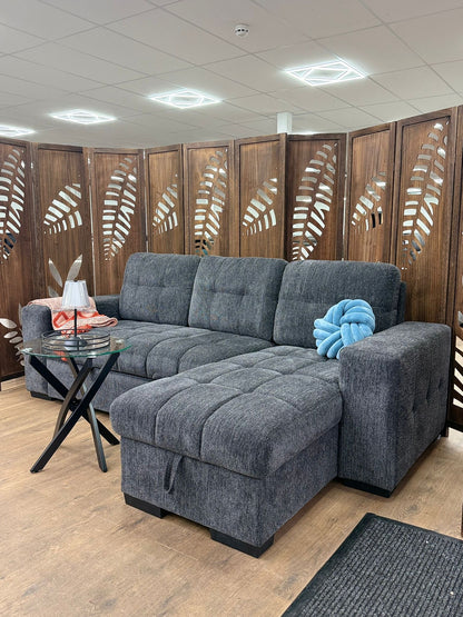 Palermo Universal Corner Sofabed With Storage - Grey