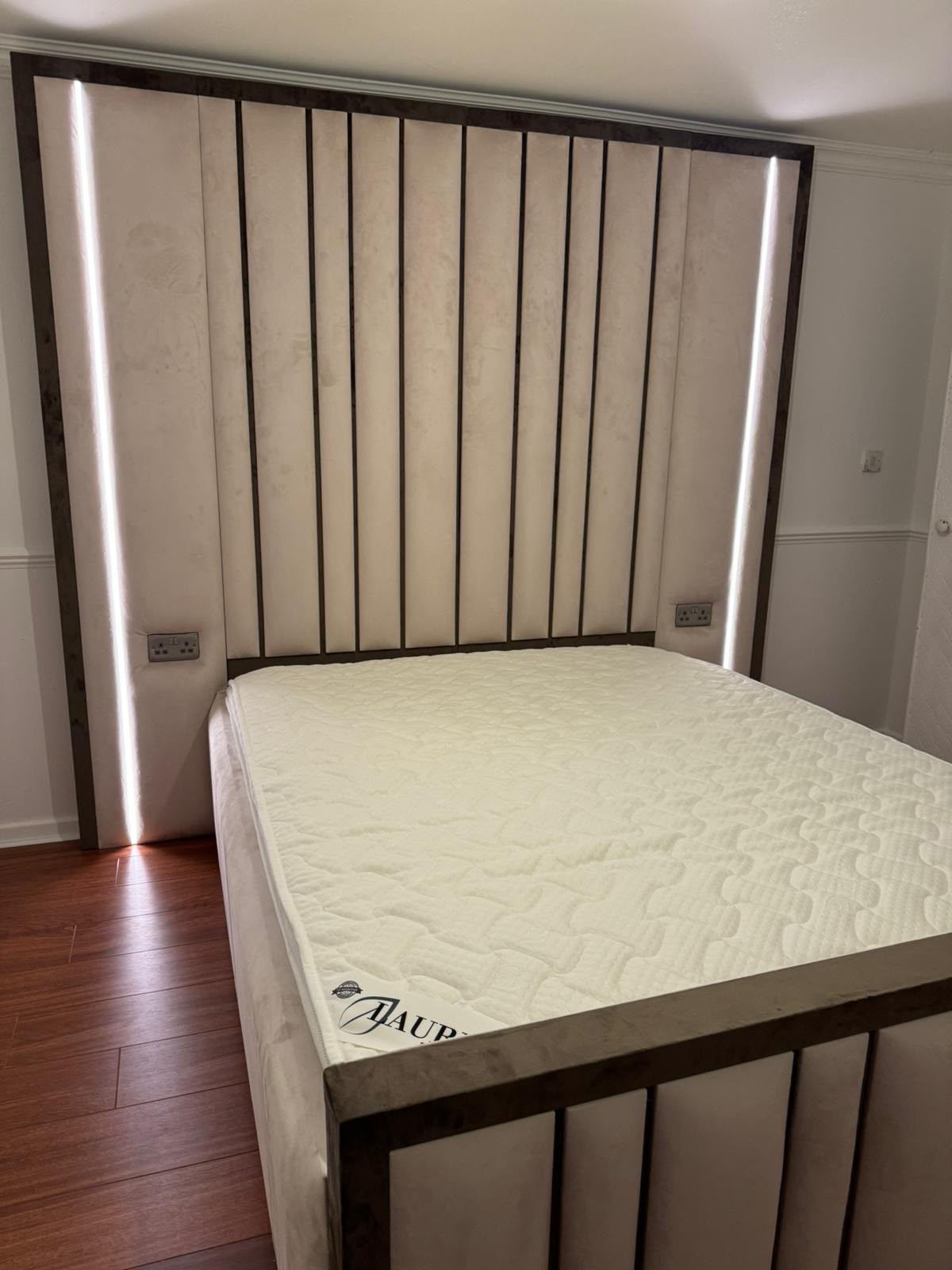 Conrad LED Dimmable Light Bed Frame | Sockets Optional