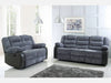 Rio Cord Fabric Recliner 3+2 Seater Sofa Grey