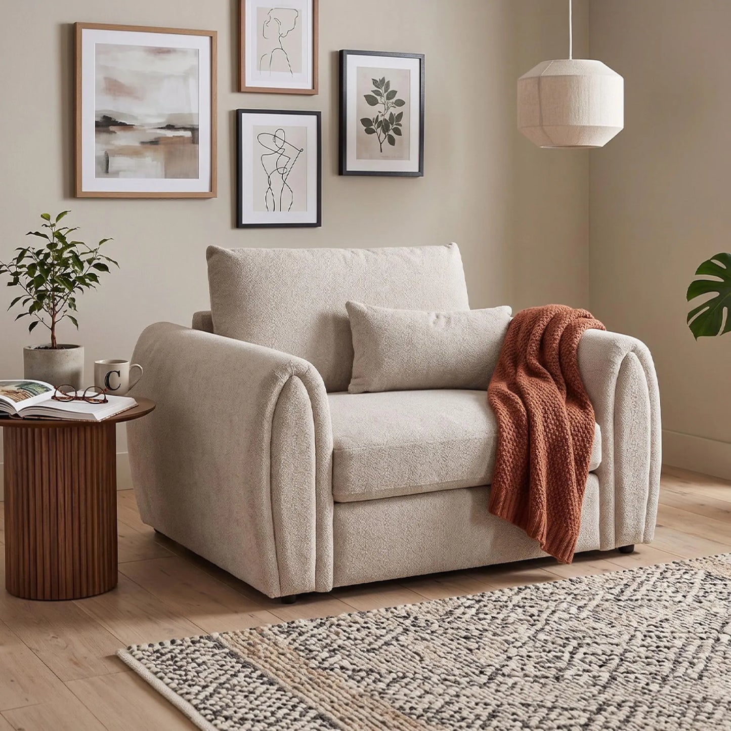 Mirabel Sofa Mocha Armchair