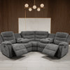 Roma Fabric Recliner Corner Sofa Grey