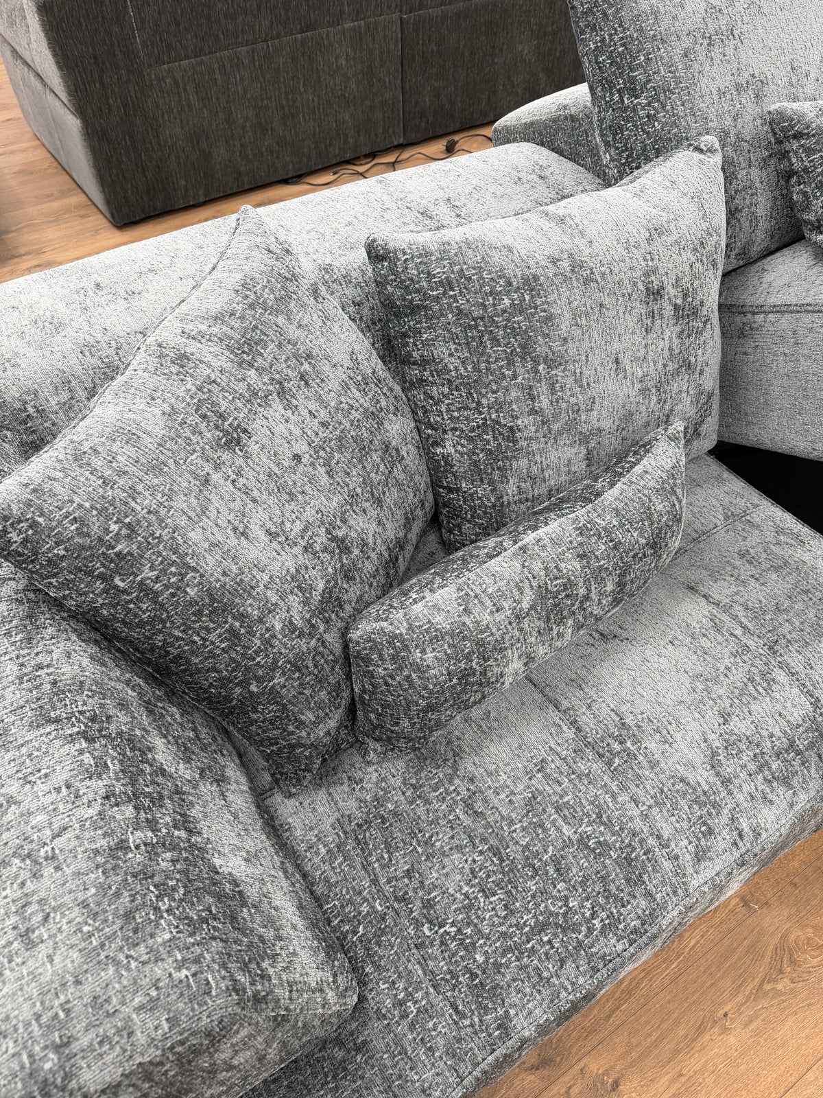 Brooklyn Electric Storage Left Hand Sofa Bed - Charcoal