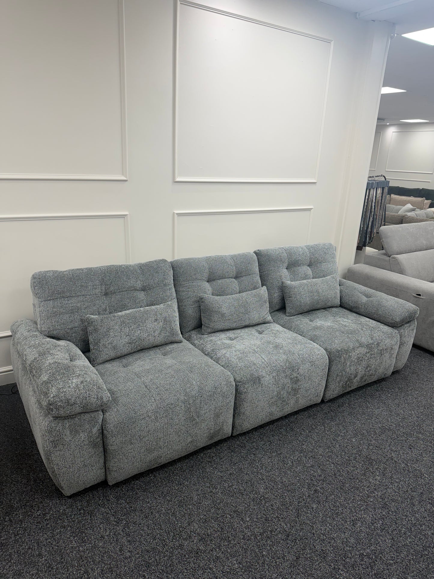 Dallas Electric Sofabed Grey 3 Seater