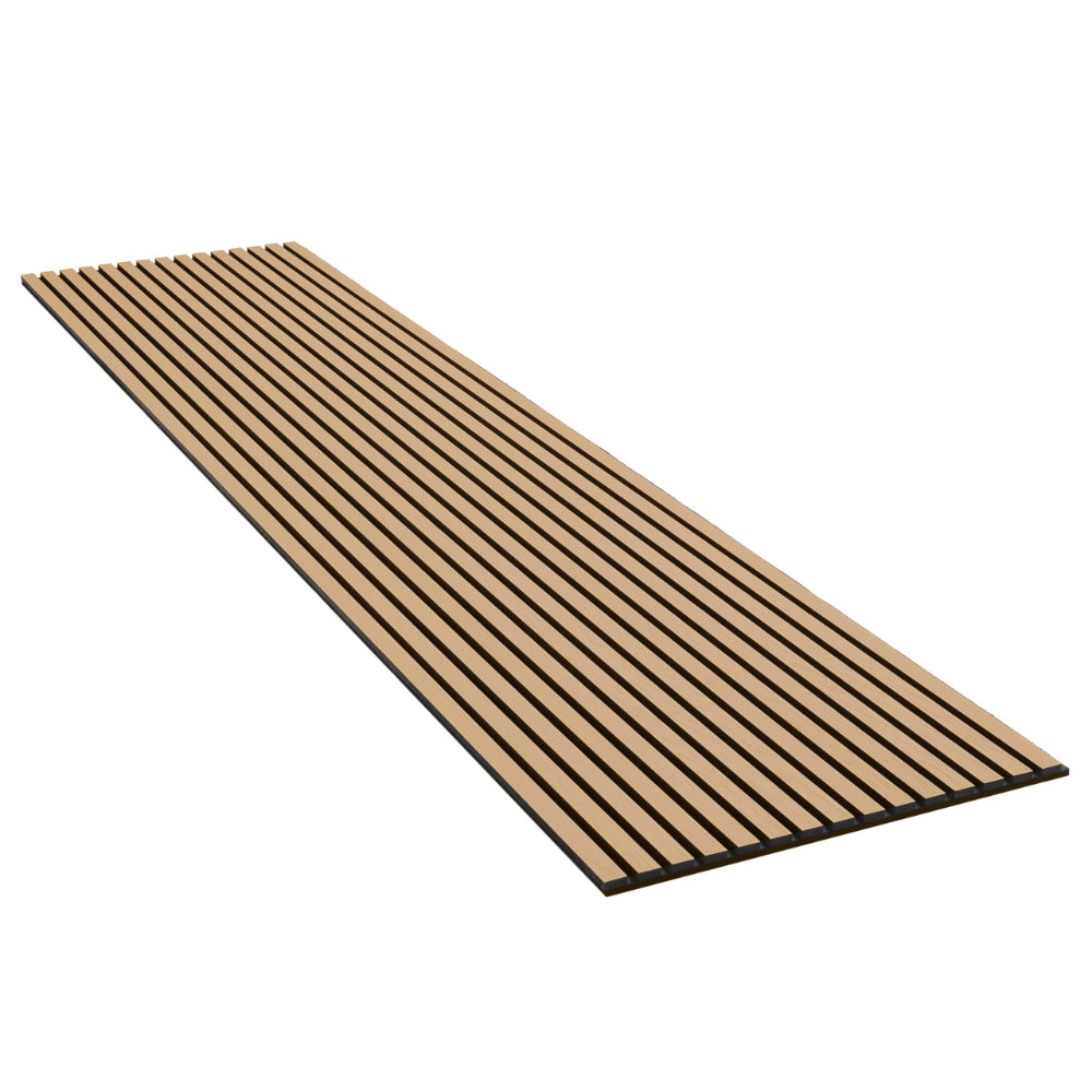 Acoustic Slat Wall Panel 2.4m x 0.6m – Oak