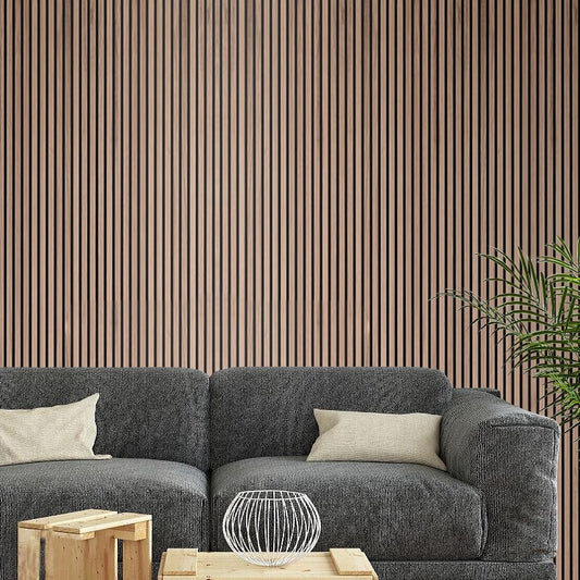 Acoustic Slat Wall Panel 2.4m x 0.6m – Walnut