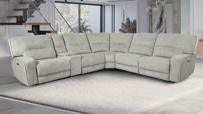 Excalibur Beige Lay-Z-Boy Style Power Recliner Modular Corner Sofa
