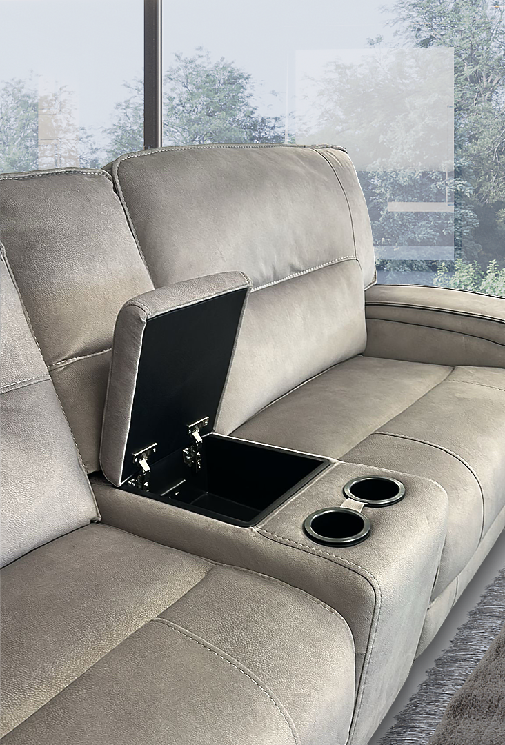 Excalibur Beige Lay-Z-Boy Style Power Recliner Modular Corner Sofa