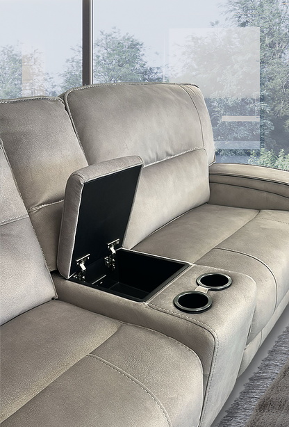 Excalibur Beige Lay-Z-Boy Style Power Recliner Modular Corner Sofa