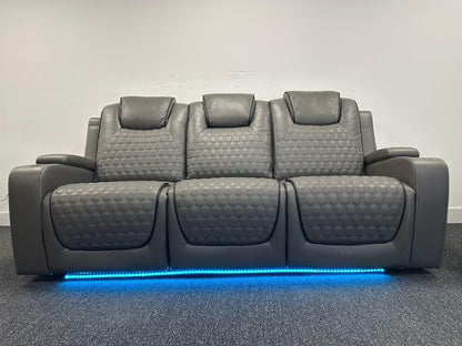 Tuscany 3+2 Electric Entertainment Recliner Sofa - Grey