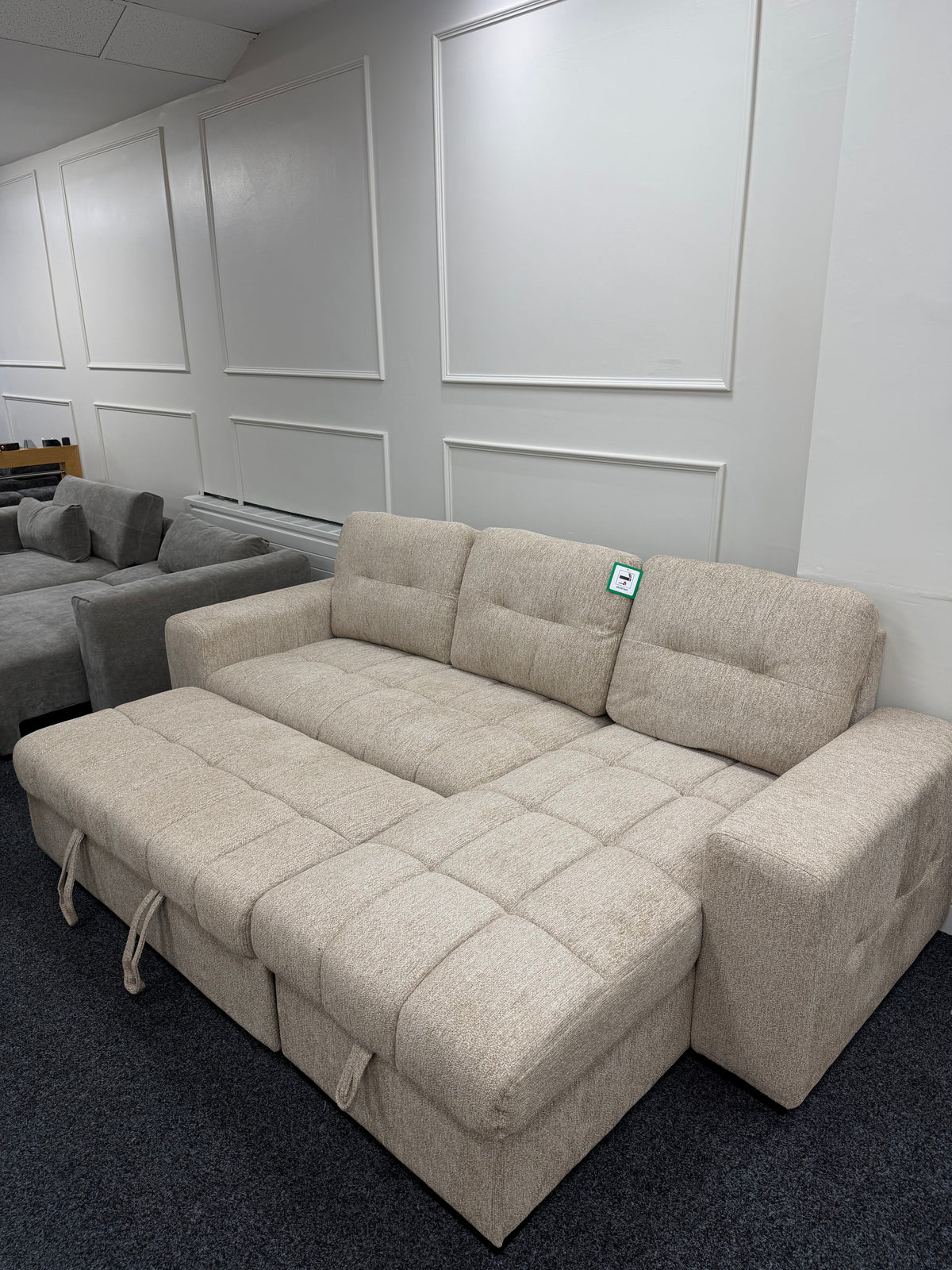 Palermo Universal Corner Sofabed With Storage - Beige