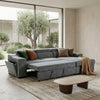 Arthur Blue Chenille Fabric Corner Sofabed with Storage