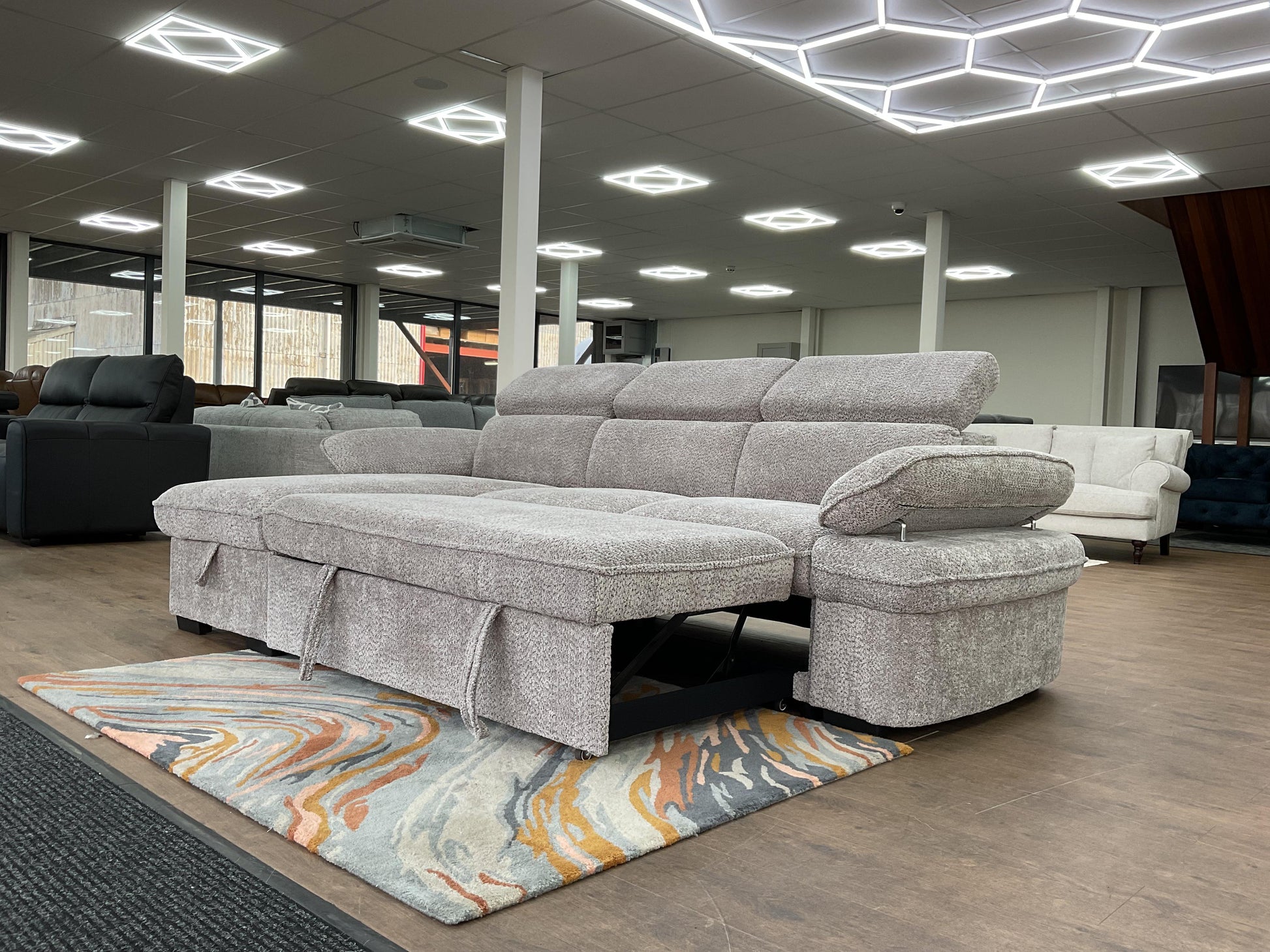 Hudson Universal Corner Sofa Bed - Grey