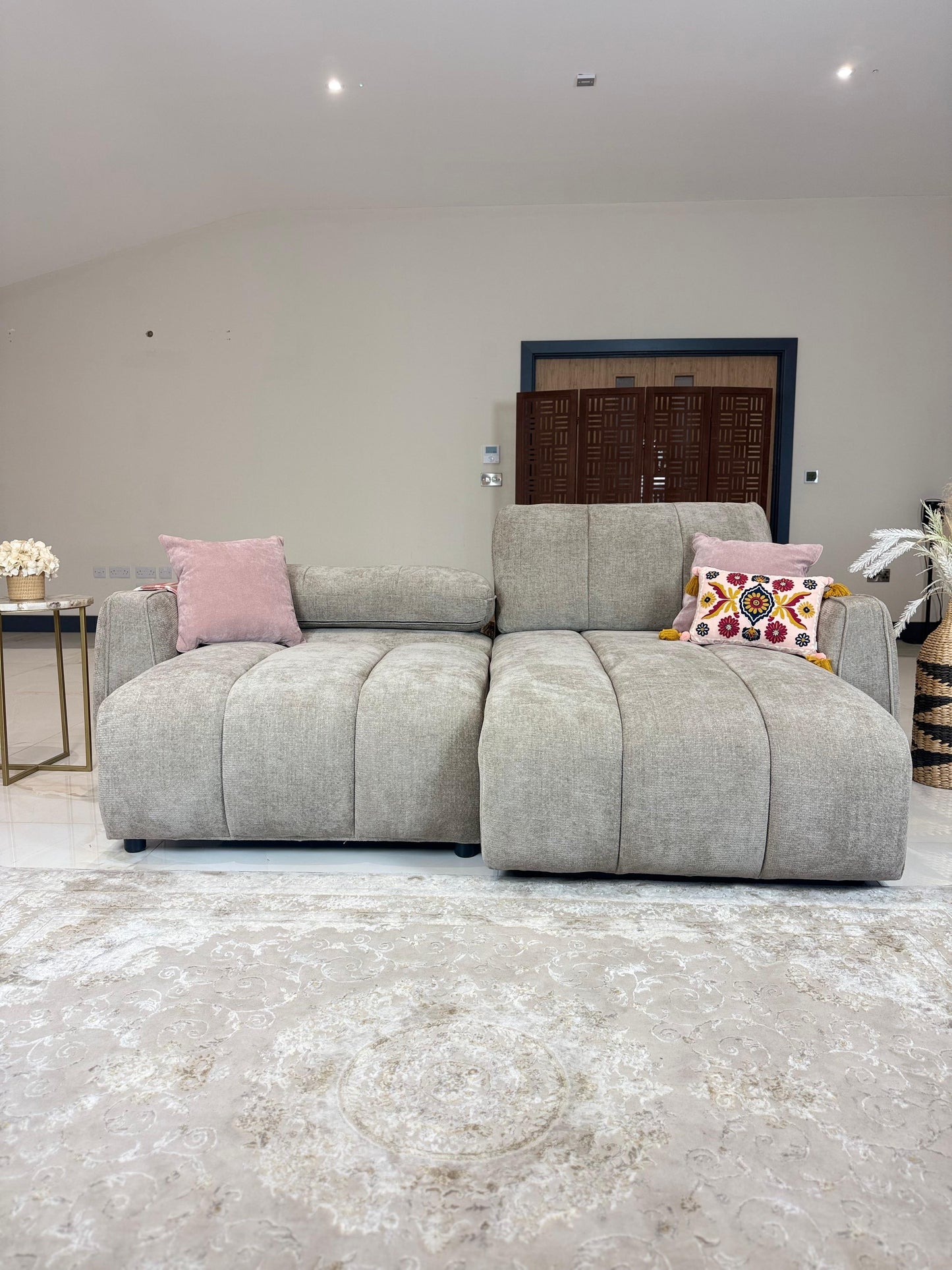 Portland Universal Storage Sofa Bed -  Beige