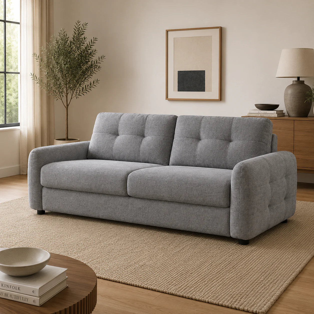 Athens 3 Seater Sofabed - Grey  (Pre-Order)