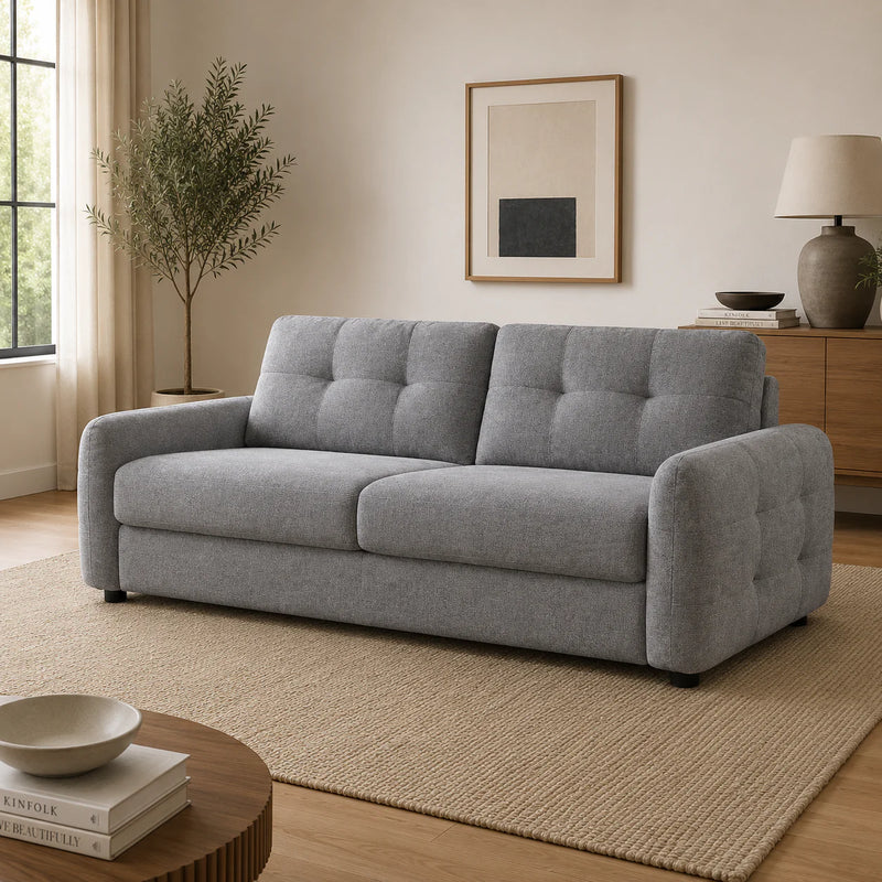 Athens 3 Seater Sofabed - Grey ( Free Mattress )