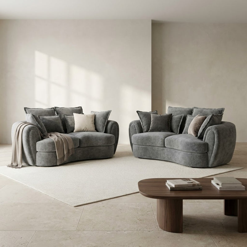 Dorchester Charcoal Chenille 3+2 Sofa Set