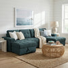 Palermo U Shape Storage Sofa Bed - Blue