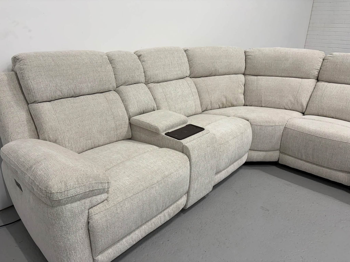 Owen Electric Recliner Modular Corner Sofa - Beige