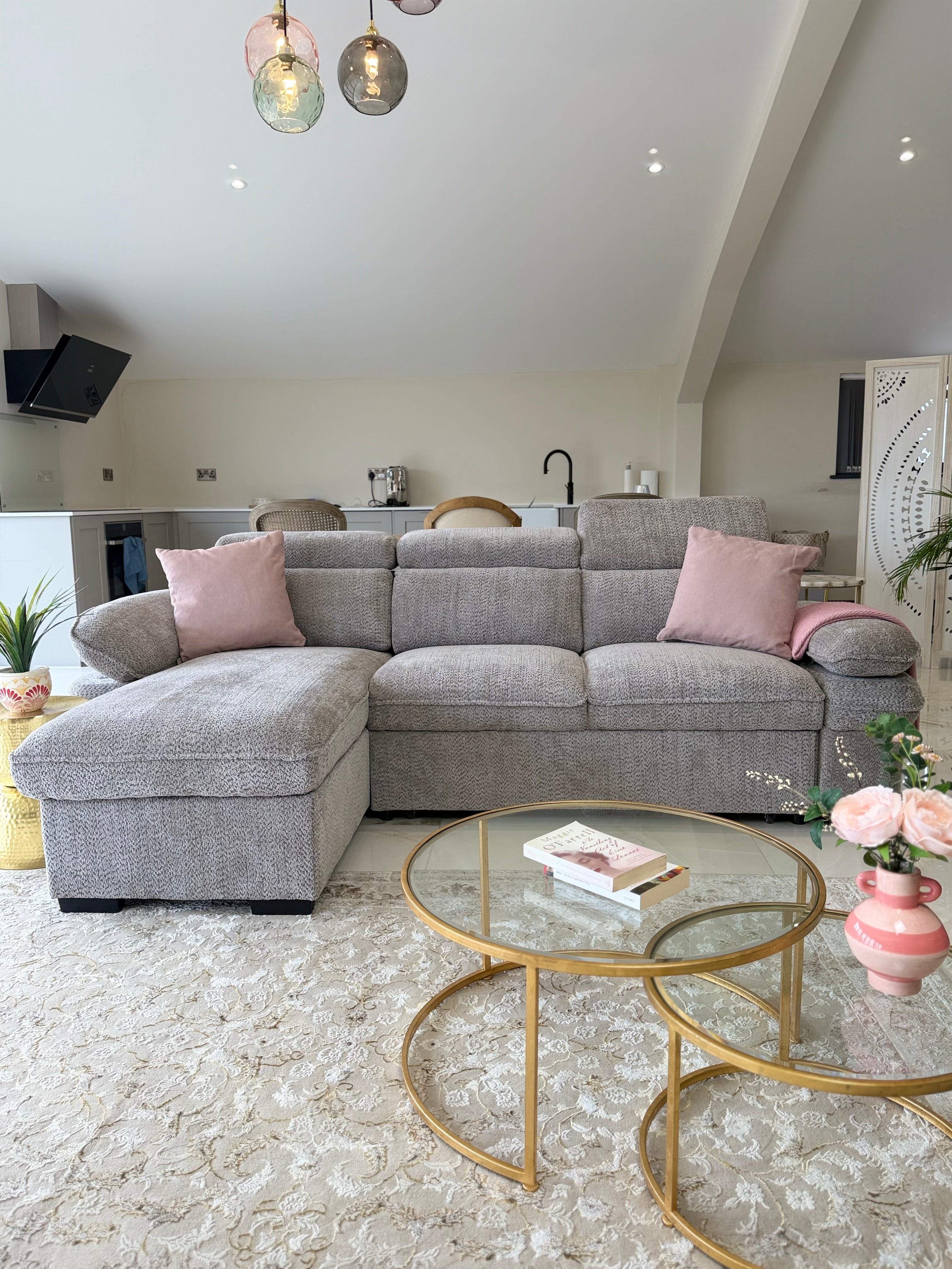 Hudson Universal Corner Sofa Bed - Grey